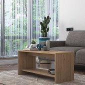 Orta Sehpa Modern Raflı Sepet Ceviz - 1