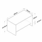 Orta Sehpa Modern Raflı Sepet Ceviz - 5