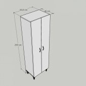 ÖMER 2 KAPAKLI GARDROP - 5