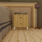 Ünüvar Konsept Emre İki Çekmeceli Lüx Komodin Meşe thumbnail 1