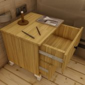 Ünüvar Konsept Emre İki Çekmeceli Lüx Komodin Meşe thumbnail 2