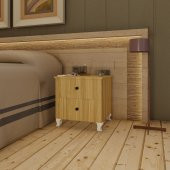 Ünüvar Konsept Emre İki Çekmeceli Lüx Komodin Meşe thumbnail 3