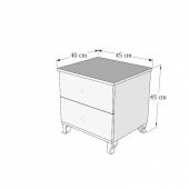 Ünüvar Konsept Emre İki Çekmeceli Lüx Komodin Meşe thumbnail 5