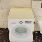 Çamaşır Makinesi Alt Dolabı - Krem - 4