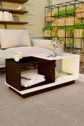 Ünüvar Konsept Dekoratif Orta Sehpa Siyah-Beyaz thumbnail 3