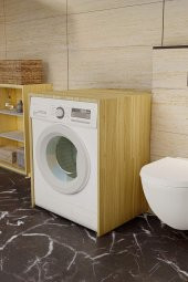 Çamaşır Makinesi Alt Dolabı - Meşe - 4