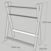 Kelebek Askılık - Antrasit Gri (120 Cm) - 5