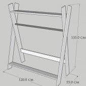 Kelebek Askılık - Krem (120 Cm) - 5