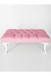 Ekon Puf & Benç 45*90-Pls Ayak Silenebilir Kumaş Pembe K1 - 1