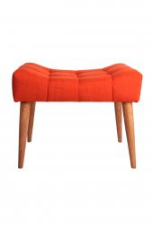 Ünüvar Konsept Puf & Benç 45x60-Ahşap Ayak Silenebilir Kumaş Turuncu K1 thumbnail 1