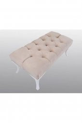 Ünüvar Konsept Puf & Benç 45X90-Pls Ayak Silenebilir Kumaş Krem K1 - 2