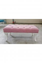 Ünüvar Konsept Puf & Benç 45*90-Pls Ayak Silenebilir Kumaş Pembe K1 - 3