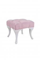 Ünüvar Konsept Puf & Benç 45*45-Pls Ayak Silenebilir Kumaş Pembe - 1