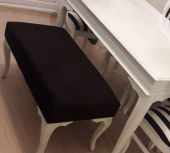 Ünüvar Konsept Puf & Benç 45X90-Pls Ayak Silenebilir Kumaş Siyah K1 - 2