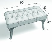 Puffy Home Puf & Benç 45*90-Pls Ayak Silenebilir Kumaş Gri K1 - 2
