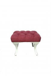 Crassıvy Home Puf & Benç 45*45-Pls Ayak Silenebilir Kumaş Bordo - 1