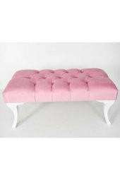 Ünüvar Konsept Puf & Benç 45*90-Pls Ayak Silenebilir Kumaş Pudra - 2