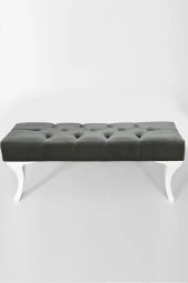 Tokko Puf  Benç 45x90-Pls Ayak Silenebilir Kumaş Antrasit K1 - 1