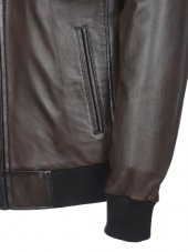 Klasik ve Spor Kolej Model Deri Mont Fındık Renk - 3