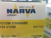 NARVA 12V 21/5W STANDART STOP AMPULU ŞAŞI TIRNAK 2 ADET thumbnail 1