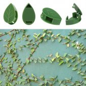 10 lu Yaprak Tasarımlı  Kablo Bitki Sarmaşık Düzenleyici Yapışkanlı Klipsler thumbnail 10