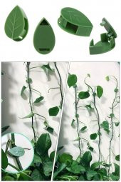 10 lu Yaprak Tasarımlı  Kablo Bitki Sarmaşık Düzenleyici Yapışkanlı Klipsler thumbnail 12