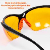 Bisiklet Güneş Gözlüğü Silikon Burunlu Bisikletçi Gözlük Sarı - 3