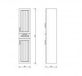Denko Lotus 60 cm MDF Lake Banyo Dolabı Takımı ve Boy Dolabı - 3