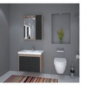 Denko Mostar 70 cm MDF Üzeri Lake Banyo Dolabı Takımı - 1