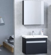 Denko More 65 cm MDF Siyah Banyo Dolabı Takımı - 1