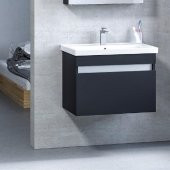 Denko More 65 cm MDF Siyah Banyo Dolabı Takımı ve Boy Dolabı thumbnail 2