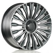 EMR-A329-02 9.5x19"-5x112 ET48 66.6 Gun Metal Diamond Jant (4 Adet) - 1