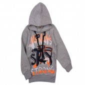 Özçe Kelebekli Kapüşonlu 2 İplik Şardonlu Sweatshirt - 1