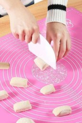 Büyük Boy Silikon Hamur Açma Matı 50x40 Cm Hamur Açma Matı Ölçekli - 3