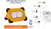 60 W GÜNEŞ ENERJİLİ SOLAR MİNİ PROJEKTÖR POWERBANK ÖZELLİKLİ - 4
