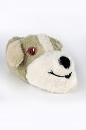 Köpekli Ev Botu Panduf Unisex Fibert Bej - 1