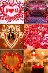 Romantik Süsleme Ev Oda Dekorasyon Paketi Sürpriz 14 Şubat Sevgililer Günü Evlilik Teklifi Yıldönümü - 4