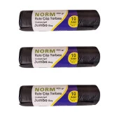 Norm Endüstriyel Jumbo Çöp Torbası Poşeti - 2 Kat - Siyah - 400 Gr. - 80 x 110 Cm. / 3 Rulo thumbnail 1