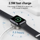 Joyroom S-İW004 Manyetik Type-C Giriş İphone  Watch Kablosuz Şarj Aleti - 4