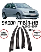 Skoda Fabia Mügen Cam Rüzgarlığı Hb 2000-2009 Arası 4 Lü Set thumbnail 1