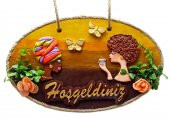 Keyifli Kadınlar El Yapımı Hoşgeldiniz Yazılı Kapı Süsü thumbnail 1