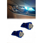 T10 Park Led Park Ampulü Mavi Işık Plaka Tavan Ampul 4 LED - 1