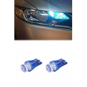 T10 Park Led Park Ampulü Mavi Işık Plaka Tavan Ampul 1 LED - 1