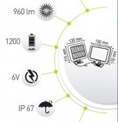 60 W GÜNEŞ ENERJİLİ SOLAR PROJEKTÖR 5 MT KABLOLU - 5