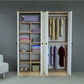 Ünüvar Konsept Vegas GarDört Kapaklı Askı Ve Raflı Gardrop thumbnail 2
