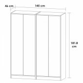 Ünüvar Konsept Vegas GarDört Kapaklı Askı Ve Raflı Gardrop thumbnail 4