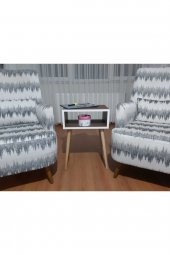 Eda Yan Sehpa Beyaz - Ceviz 42x28xh:62 thumbnail 1