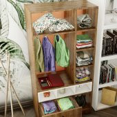 Ünüvar Konsept Fatih Dört Kapaklı İki Çekmeceli Gar(Afzelia Beyaz) thumbnail 2