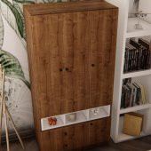 Ünüvar Konsept Fatih Dört Kapaklı İki Çekmeceli Gar(Afzelia Beyaz) thumbnail 3