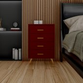 Ünüvar Konsept Emre Dört Çekmeceli Öodern Komodin Gül Kurusu thumbnail 1